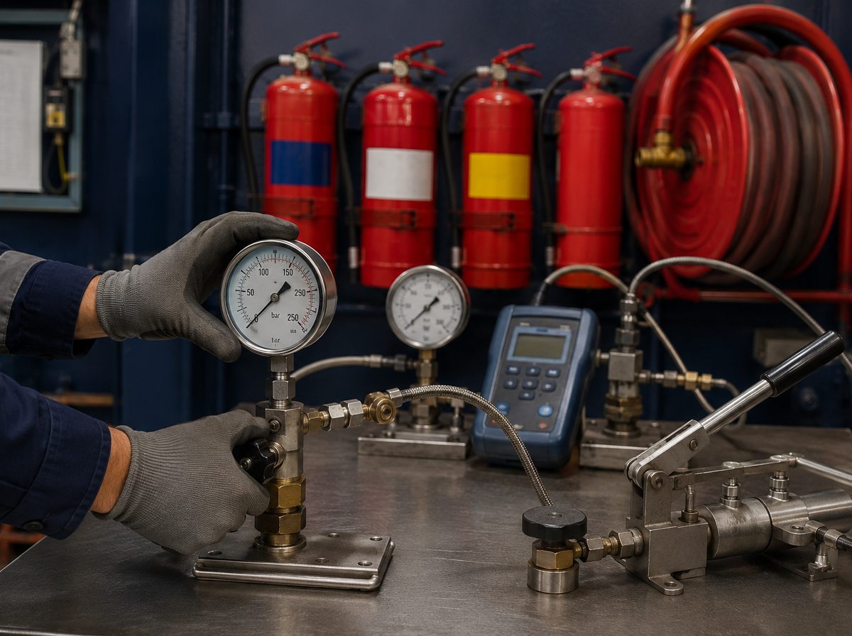 Marine fire-safety and LSA station